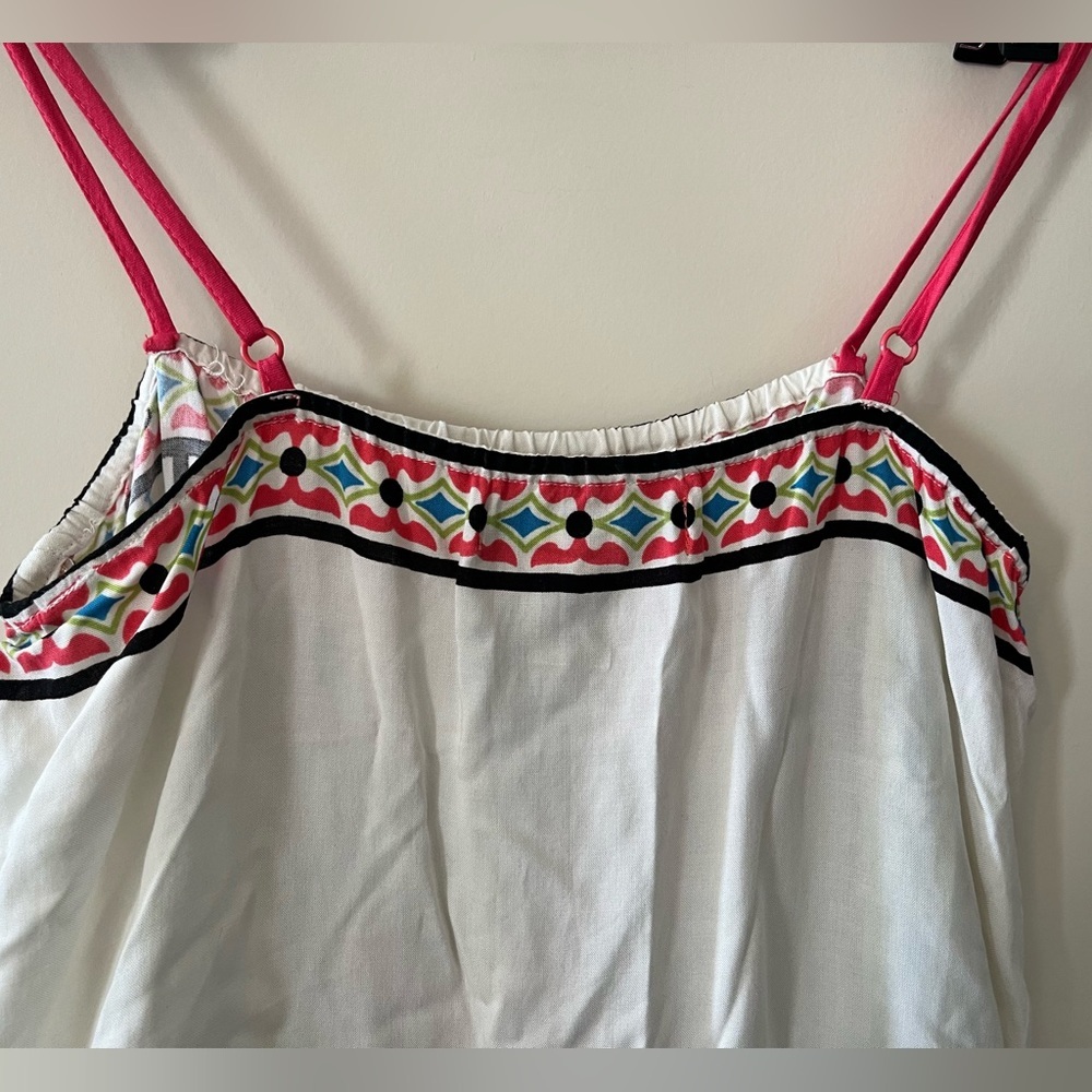 Flying Tomato White Vibrant Rayon Romper Women’s Size Medium - Picture 3 of 13